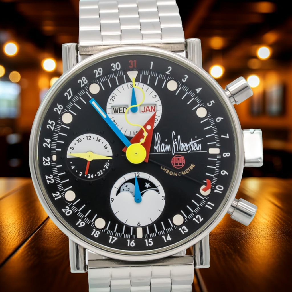 Alain Silberstein Bauhaus Krono 2 Chronograph Limited Edition Stahl Automatik 38mm
