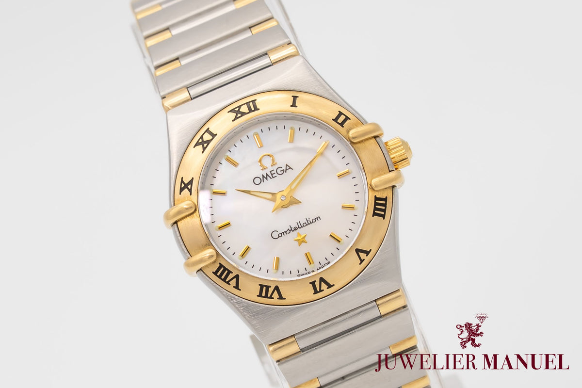 Omega Constellation Ladies Lady MOP Dial Stahl Gelbgold 750 22.5mm
