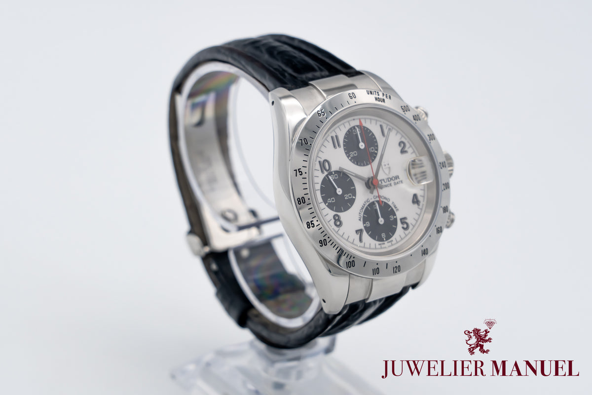Tudor Prince Date Rare Panda Dial B&P Stahl Automatik 40mm
