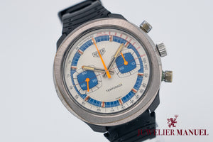 Heuer Temporada Chronograph Stainless Steel Manual Winding 42mm
