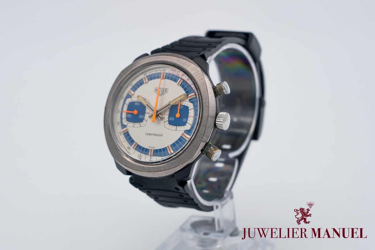 Heuer Temporada Chronograph Stainless Steel Manual Winding 42mm