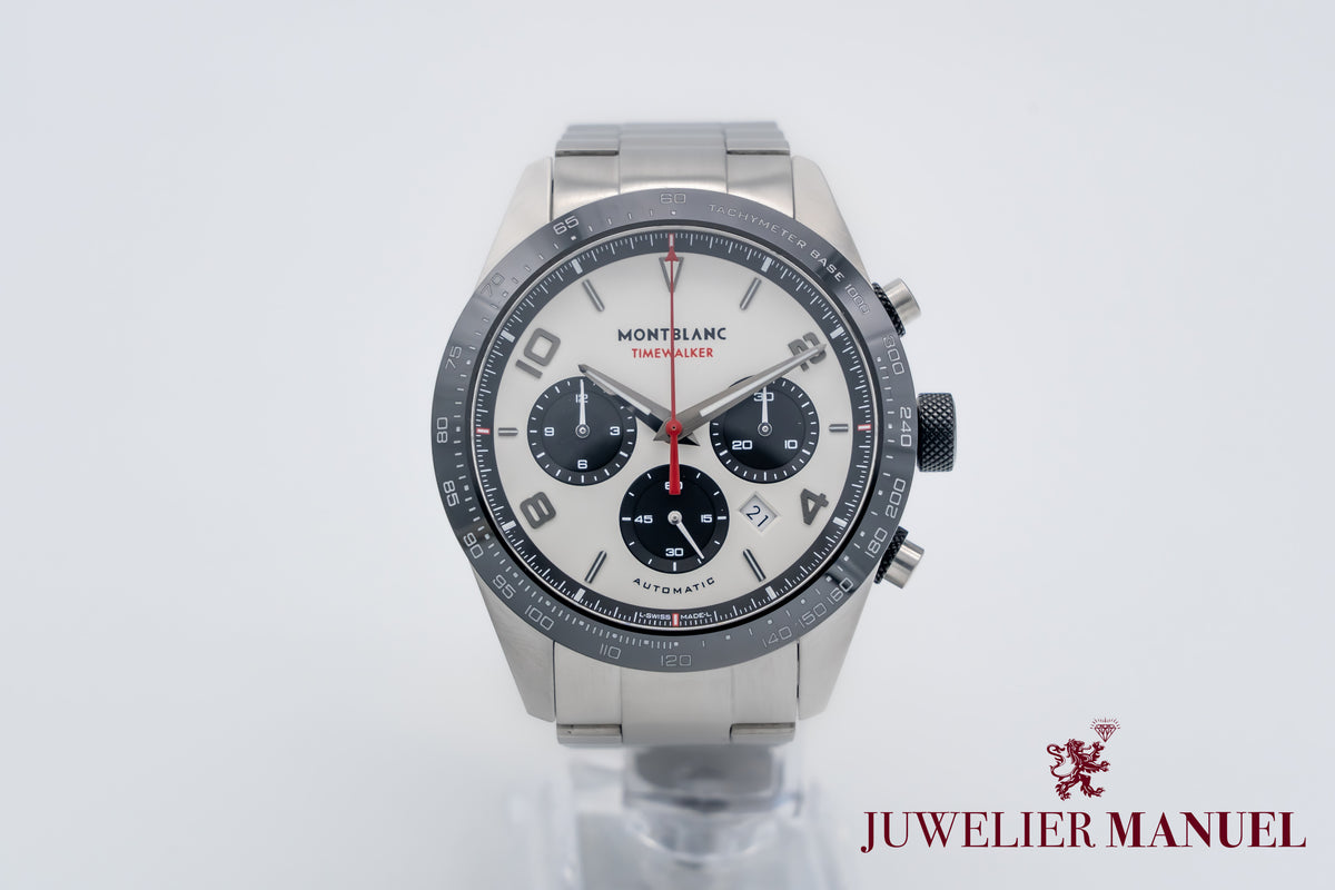 Montblanc Timewalker Chronograph Panda Stahl Automatik 44mm