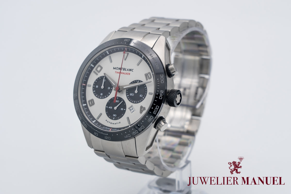 Montblanc Timewalker Chronograph Panda Stahl Automatik 44mm