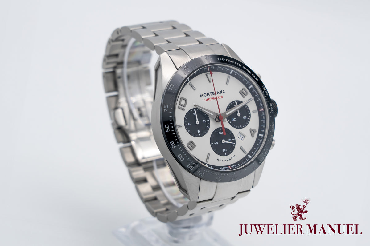 Montblanc Timewalker Chronograph Panda Stahl Automatik 44mm