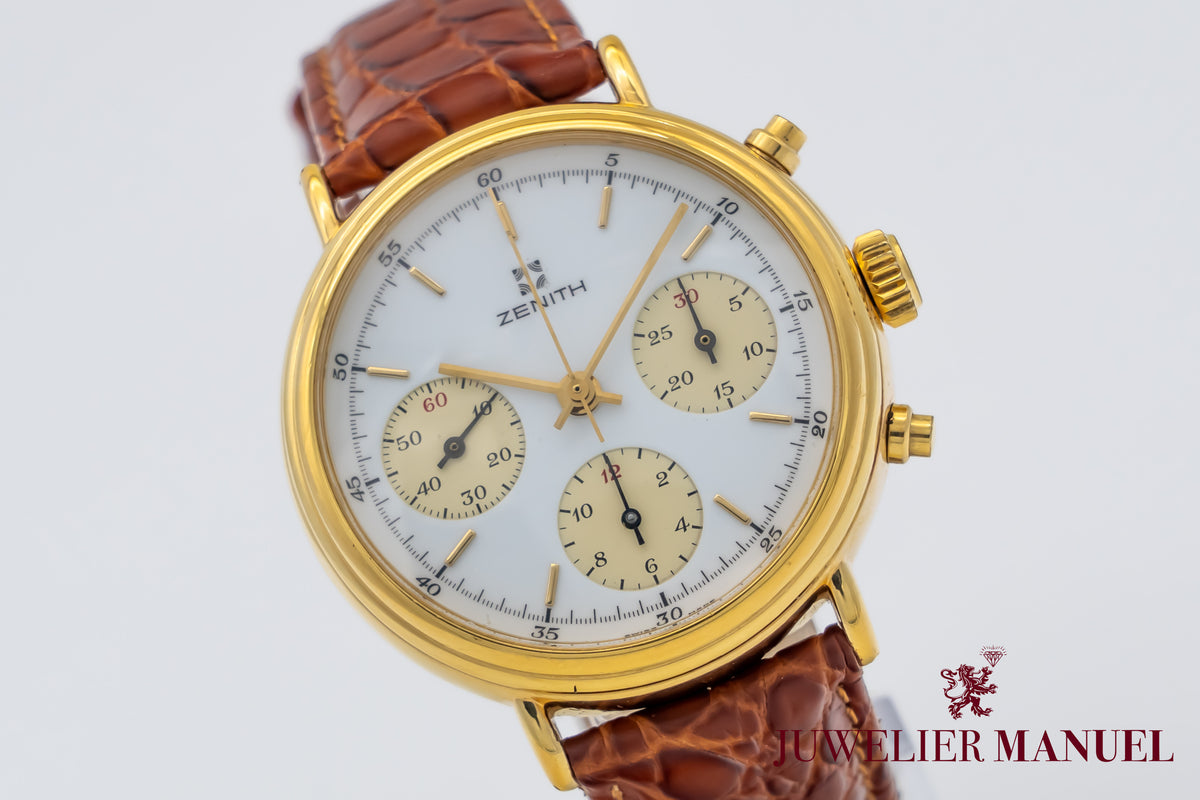 Zenith Chronograph 146HP 18K Yellow Gold Plaque 37mm