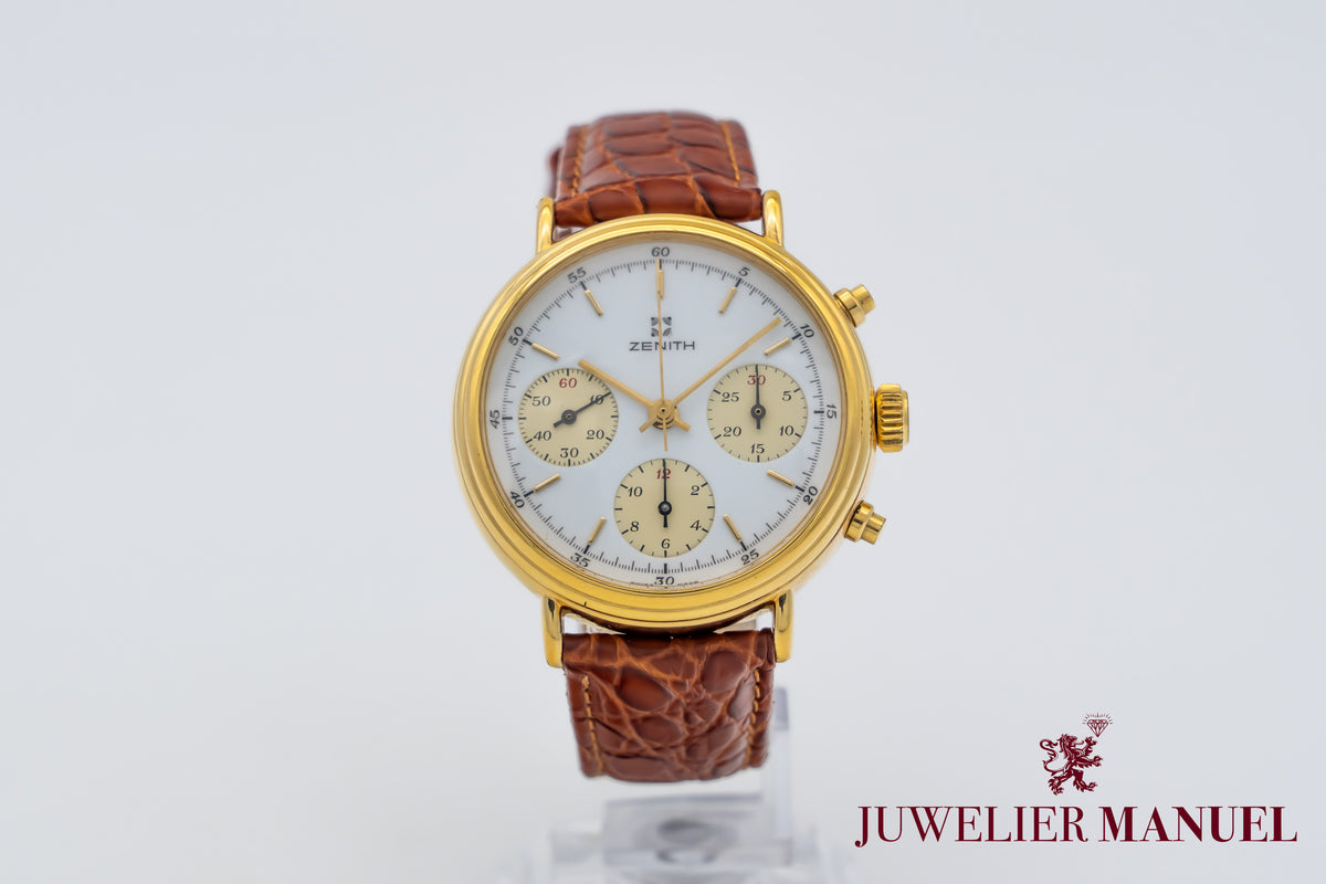 Zenith Chronograph 146HP 18K Yellow Gold Plaque 37mm