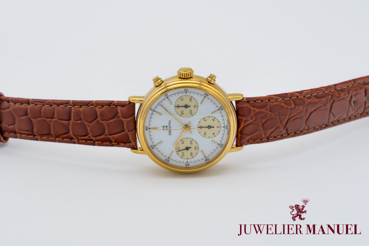 Zenith Chronograph 146HP 18K Yellow Gold Plaque 37mm