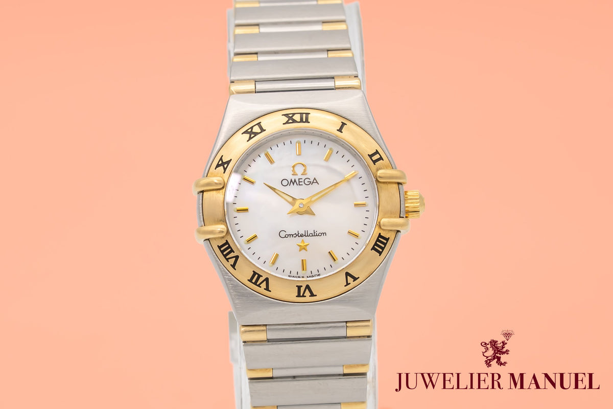 Omega Constellation Ladies Lady MOP Dial Stahl Gelbgold 750 22.5mm