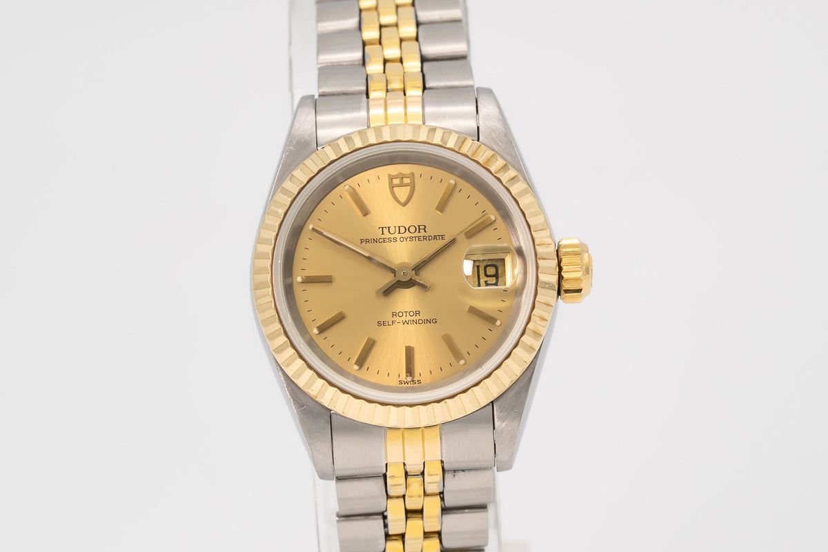 Tudor Prince Oysterdate Lady 92413 Stahl Gelbgold 750 Automatik 25mm Papers