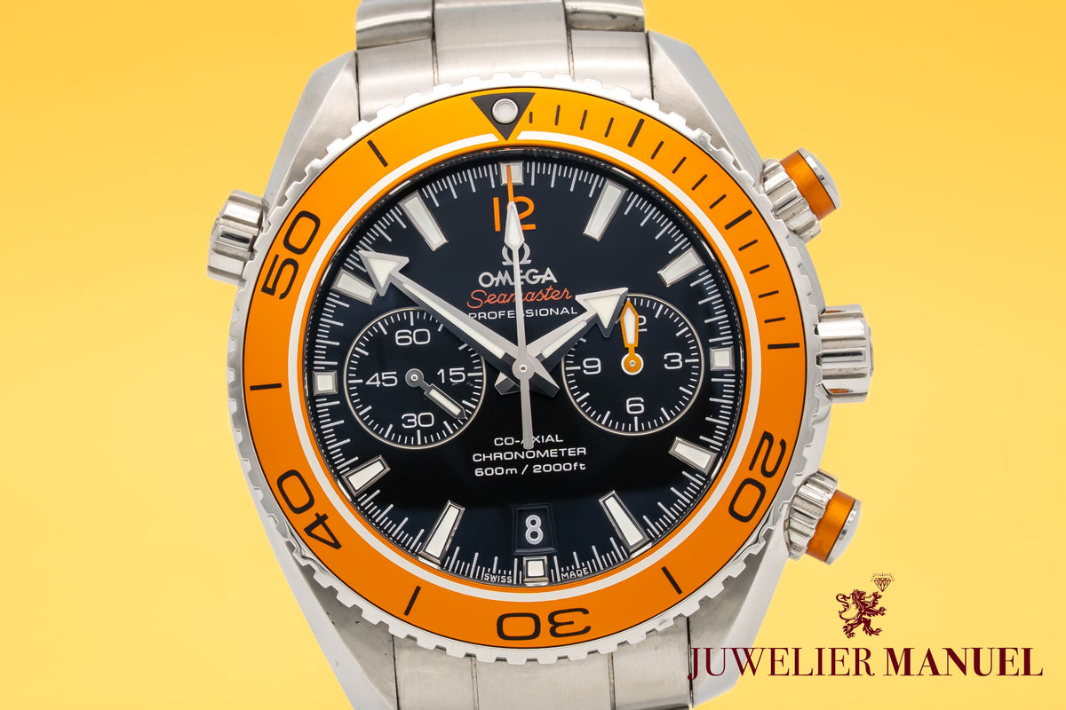 Omega Seamaster Planet Ocean Chronograph Stahl Automatik 45.5mm Papers