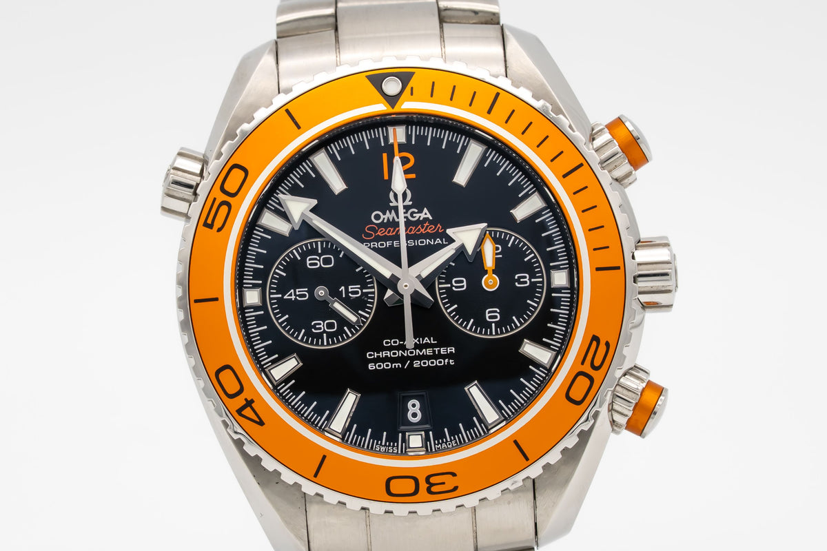 Omega Seamaster Planet Ocean Chronograph Stahl Automatik 45.5mm Papers