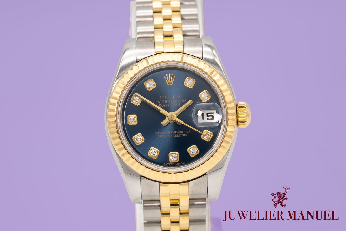 Rolex Lady-Datejust 179173 Factory Diamond Dial Stahl Gelbgold 750 Automatik 26m