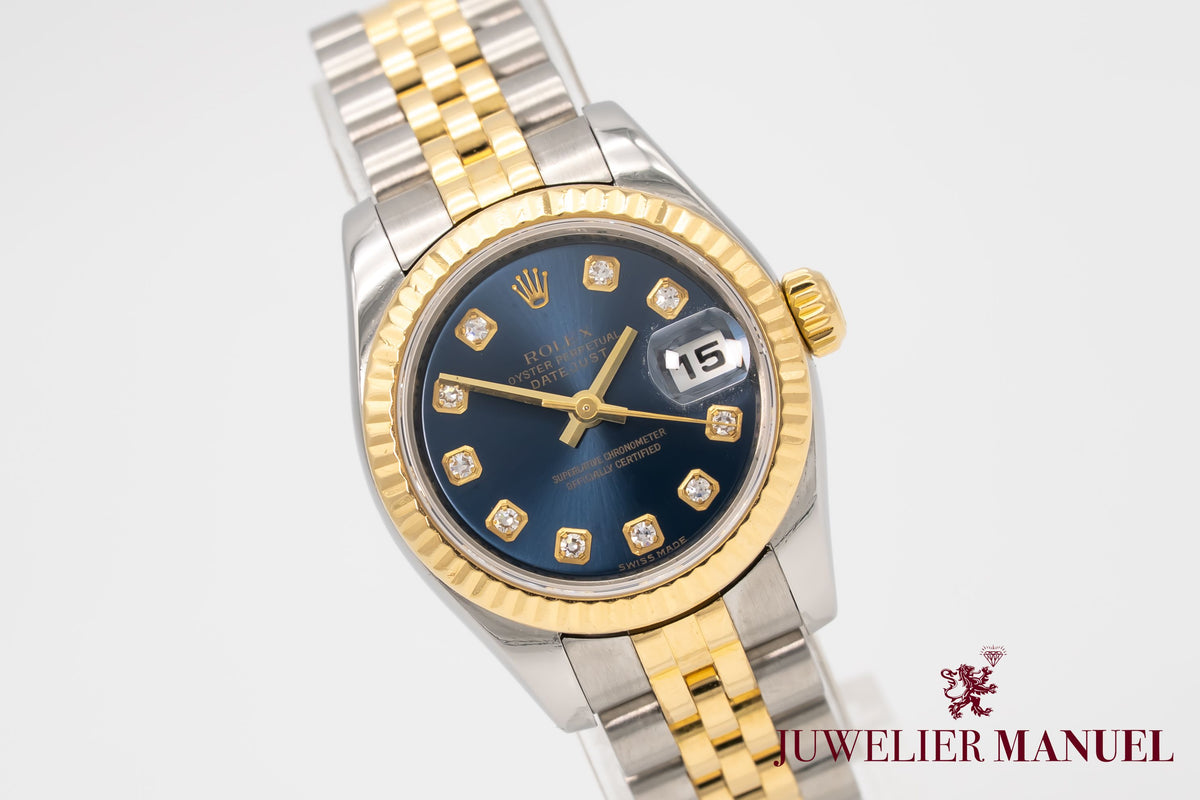 Rolex Lady-Datejust 179173 Factory Diamond Dial Stahl Gelbgold 750 Automatik 26m