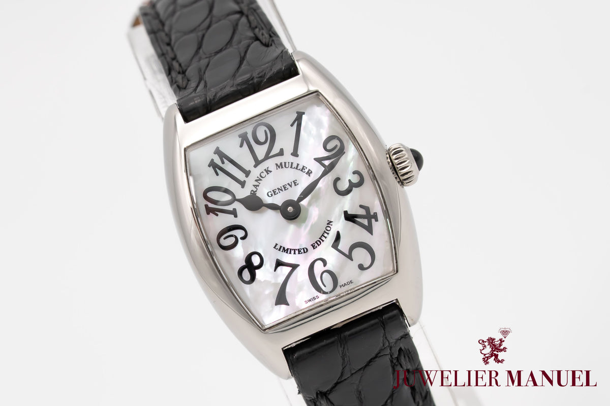 Franck Muller Tonocarbex 2252 QZ Lady MOP Dial Stainless Steel Papers