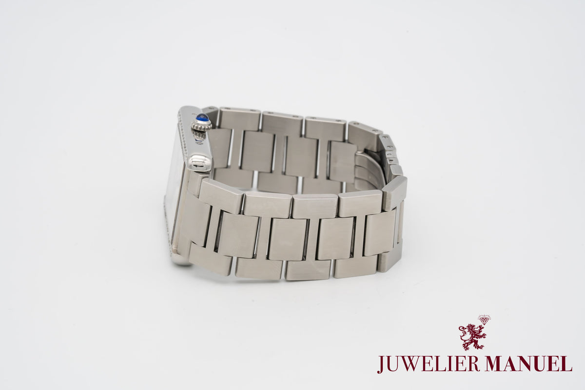 Cartier Tank Solo XL Diamonds Stainless Steel Automatic 31mm