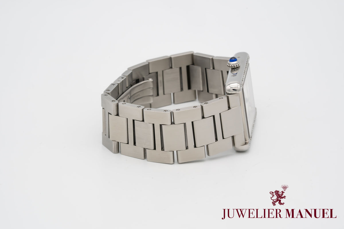 Cartier Tank Solo XL Diamonds Stainless Steel Automatic 31mm