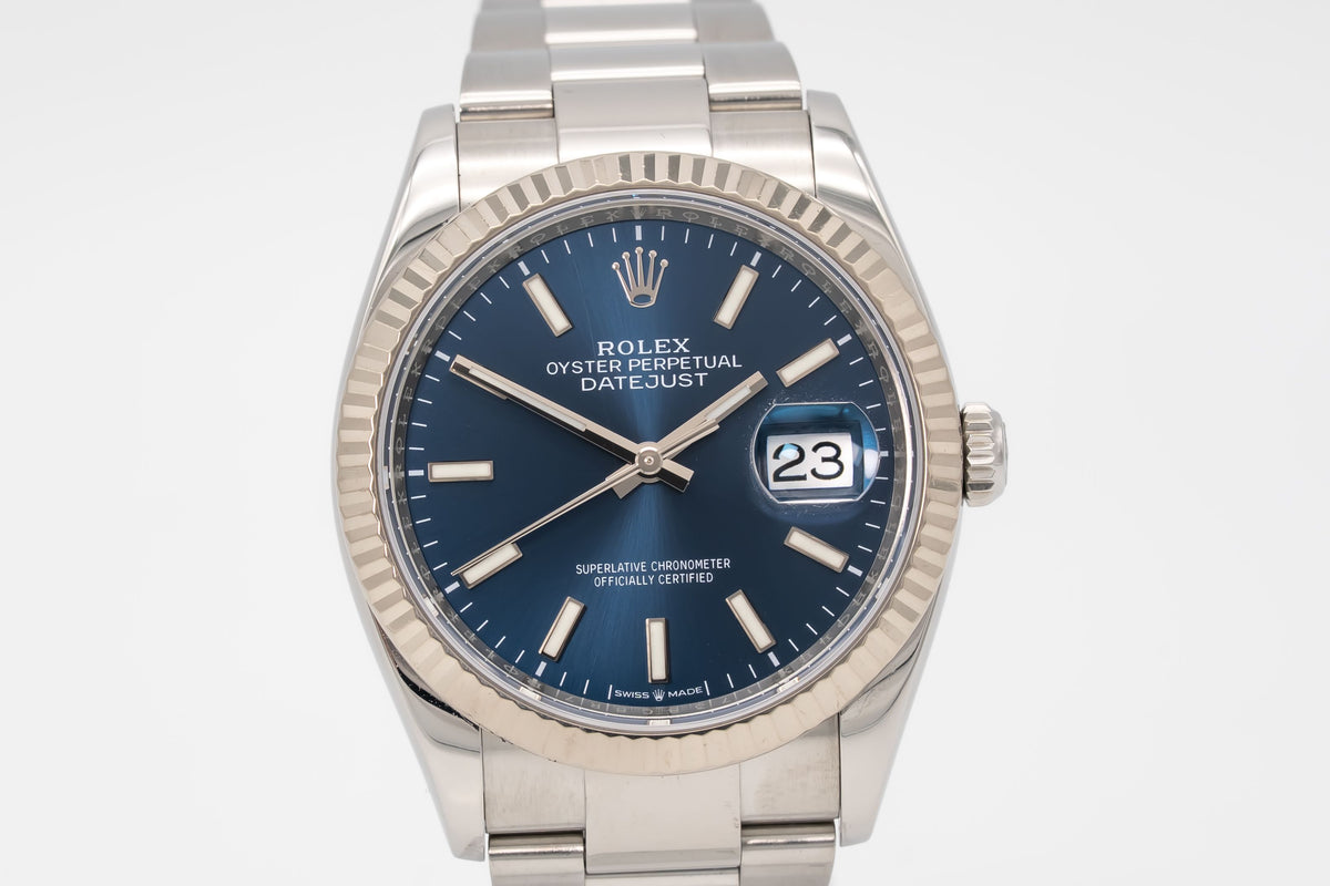 Rolex Datejust 126234 Rare Blue Dial Stahl Weissgold 750 Automatik 36mm