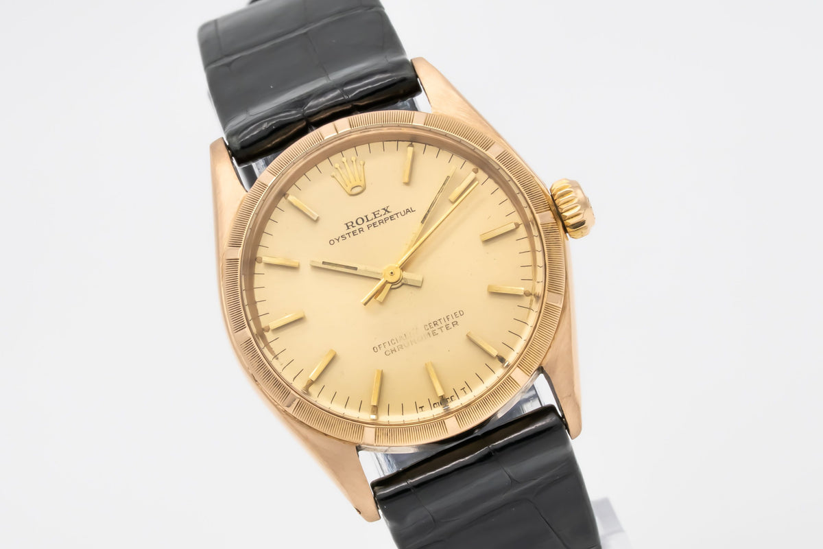Rolex Oyster Perpetual 6549 Medium 18K Rosegold 750 Automatik 31mm