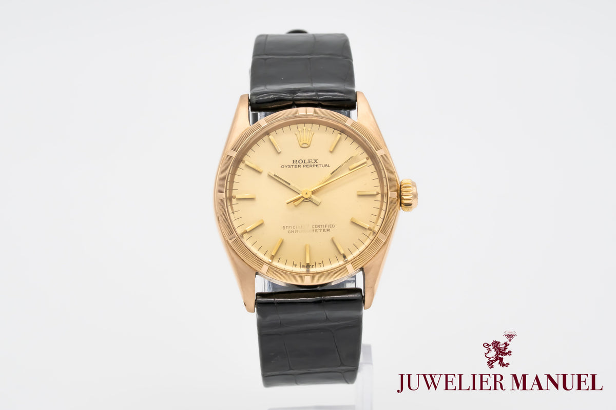 Rolex Oyster Perpetual 6549 Medium 18K Rosegold 750 Automatik 31mm