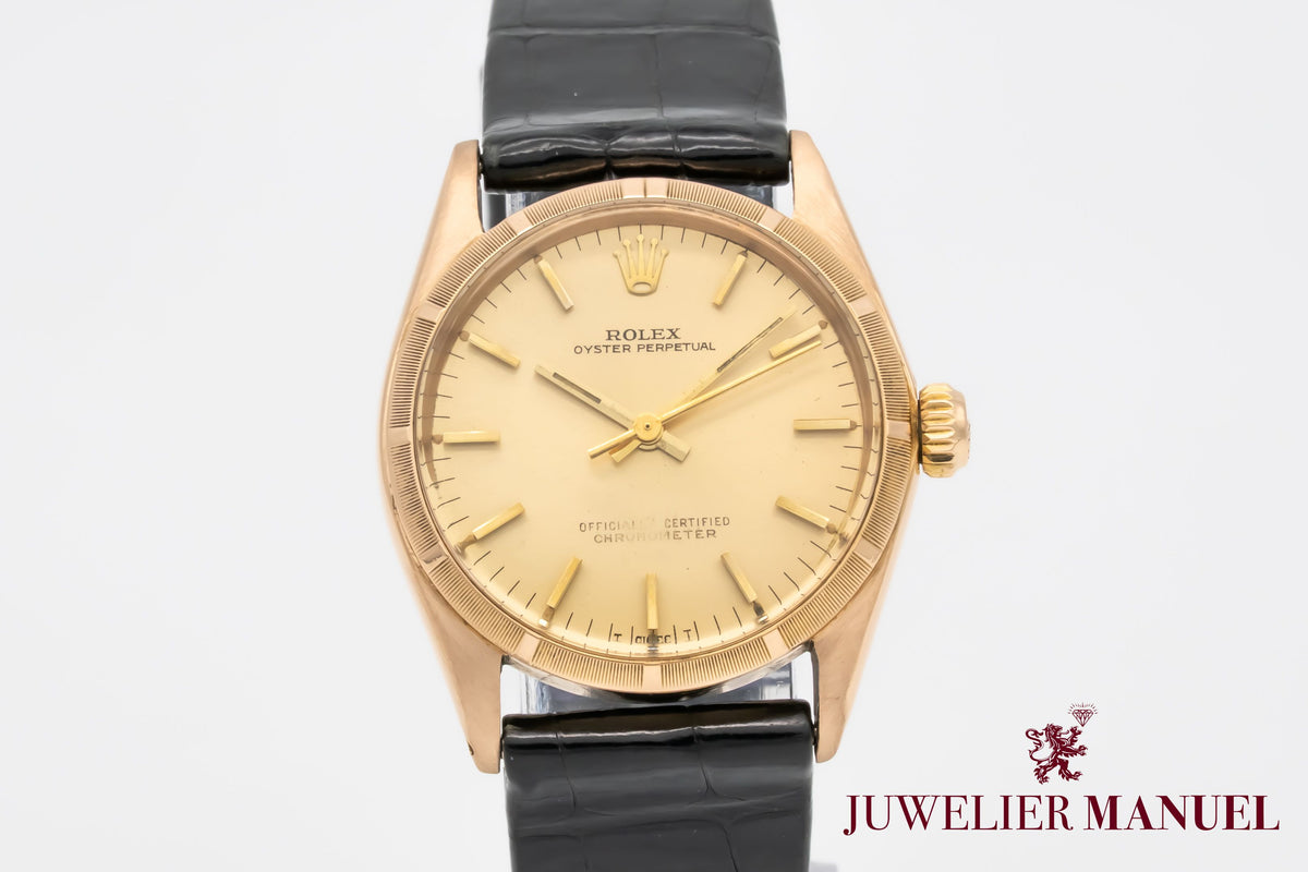 Rolex Oyster Perpetual 6549 Medium 18K Rosegold 750 Automatik 31mm