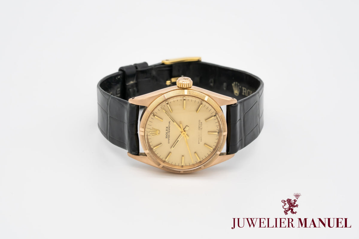 Rolex Oyster Perpetual 6549 Medium 18K Rosegold 750 Automatik 31mm