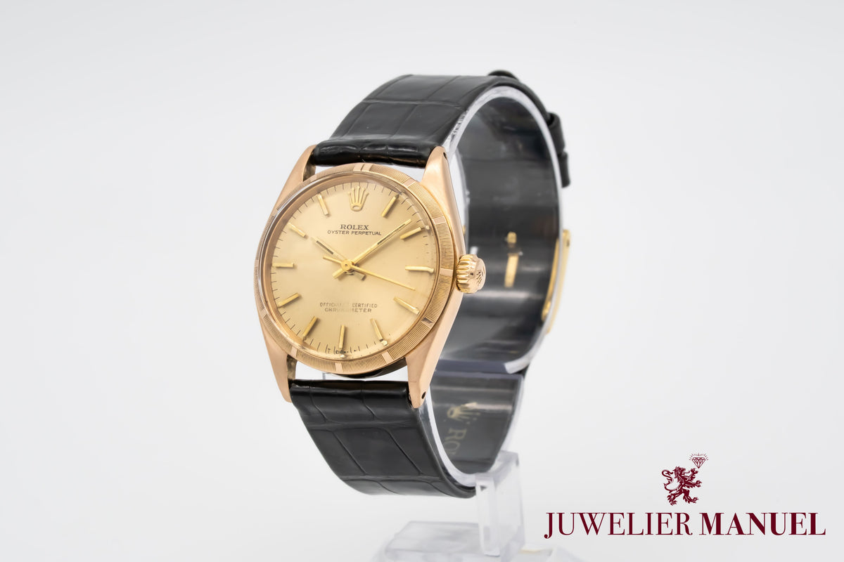 Rolex Oyster Perpetual 6549 Medium 18K Rosegold 750 Automatik 31mm