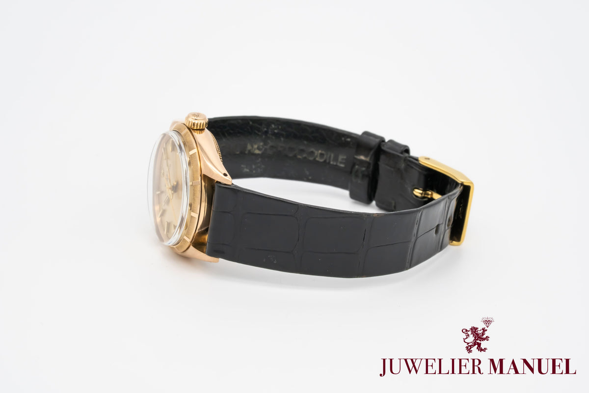 Rolex Oyster Perpetual 6549 Medium 18K Rosegold 750 Automatik 31mm