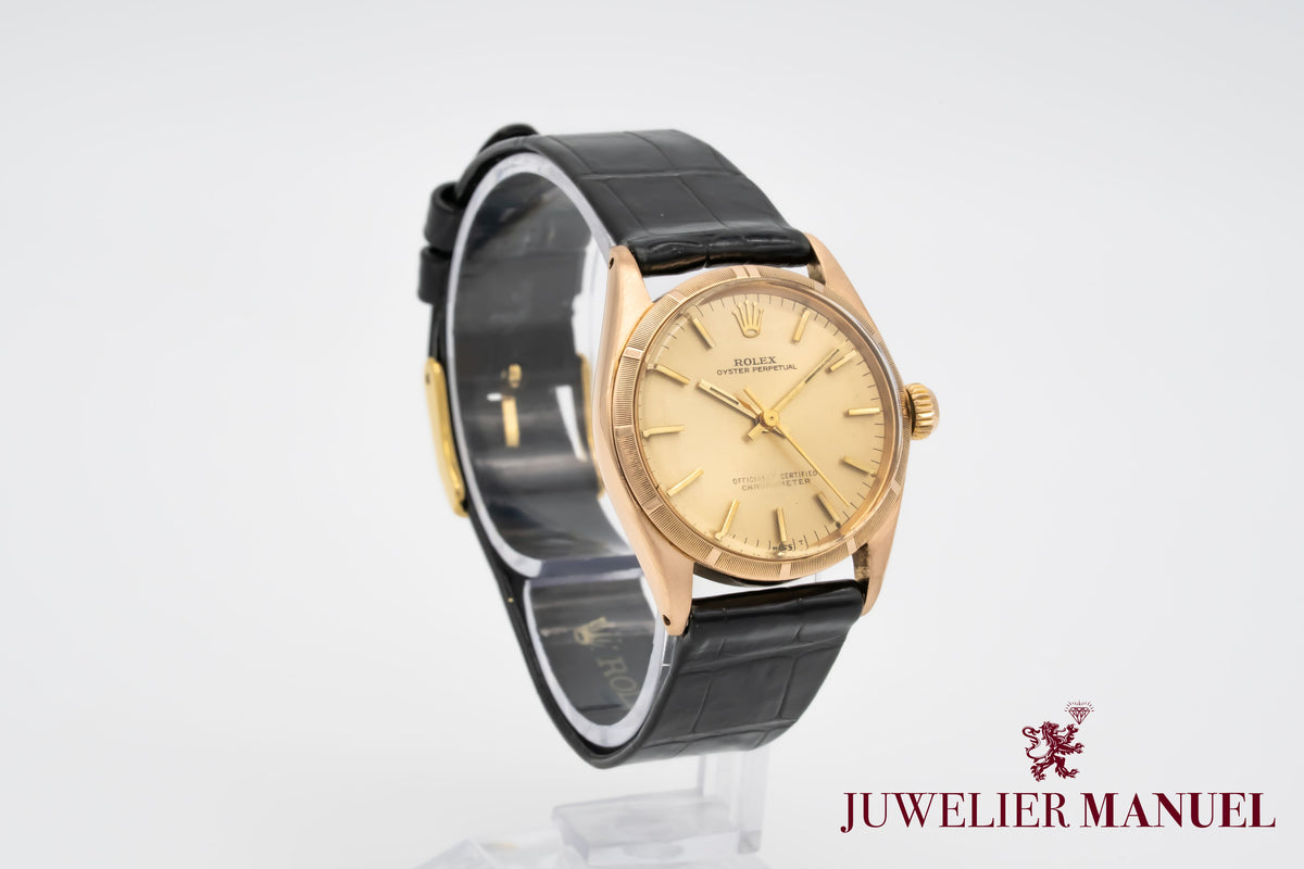 Rolex Oyster Perpetual 6549 Medium 18K Rosegold 750 Automatik 31mm