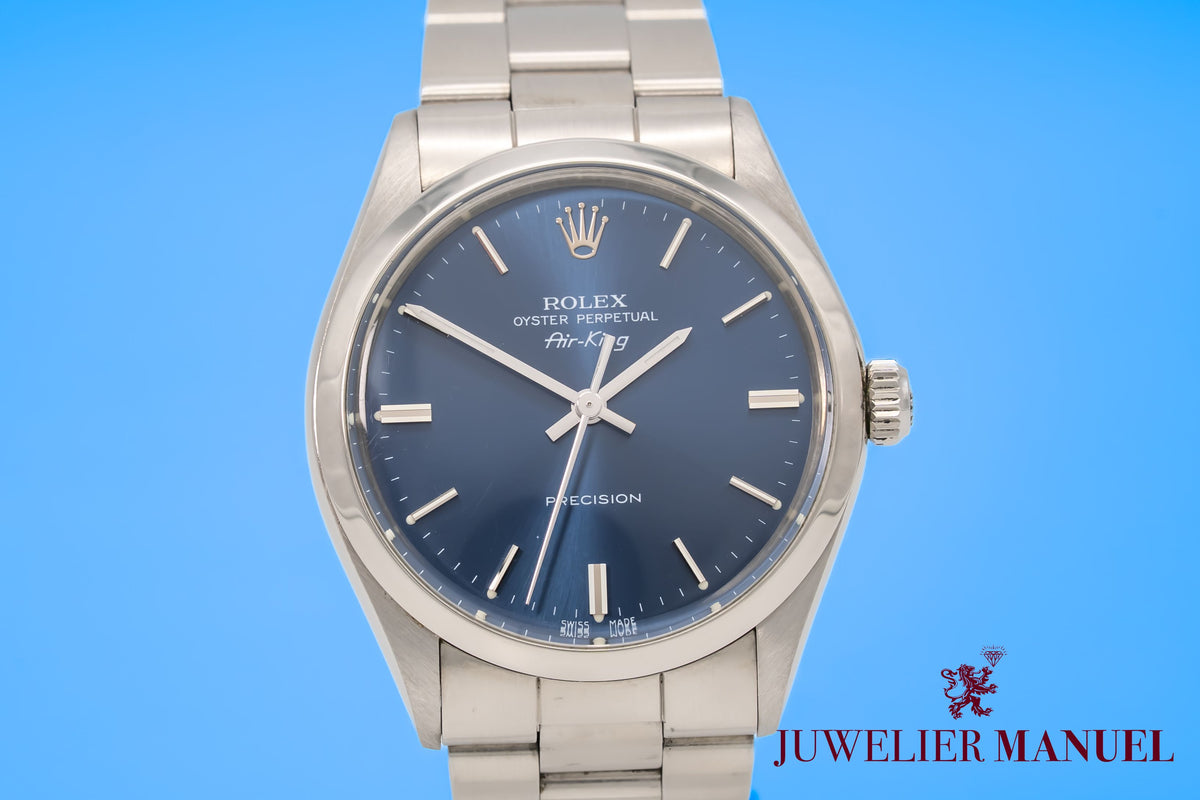 Rolex Air King 5500 Rare Blue Dial Stainless Steel Automatic 34mm