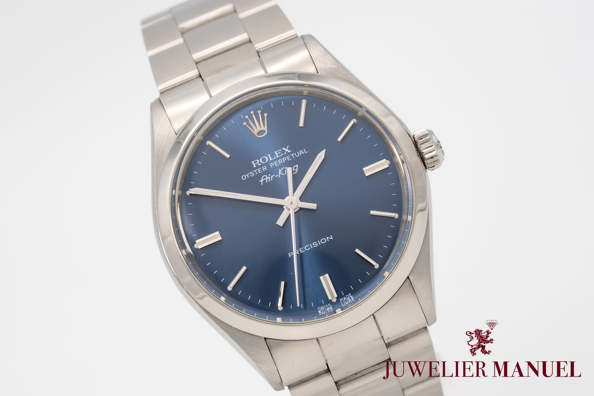 Rolex Air King 5500 Rare Blue Dial Stainless Steel Automatic 34mm