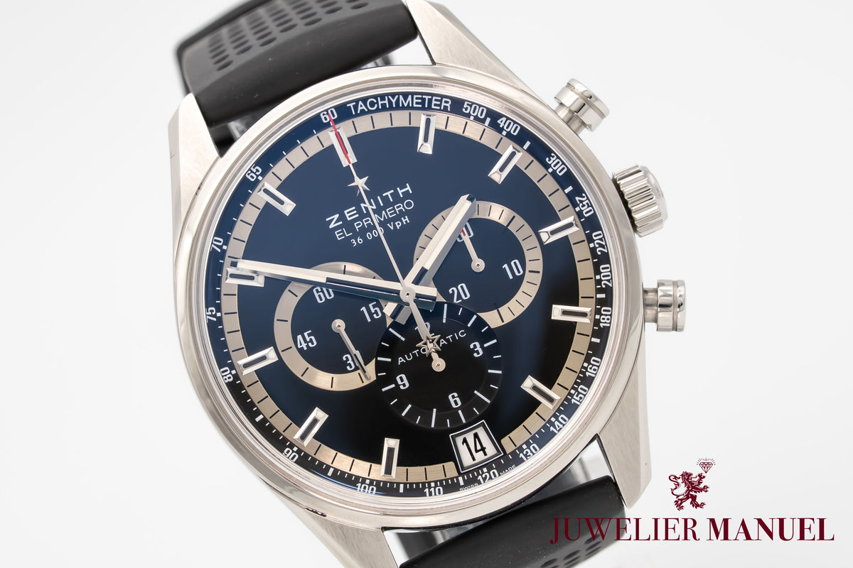 Zenith El Primero 36'000 VpH Stainless Steel Automatic 42mm Papers