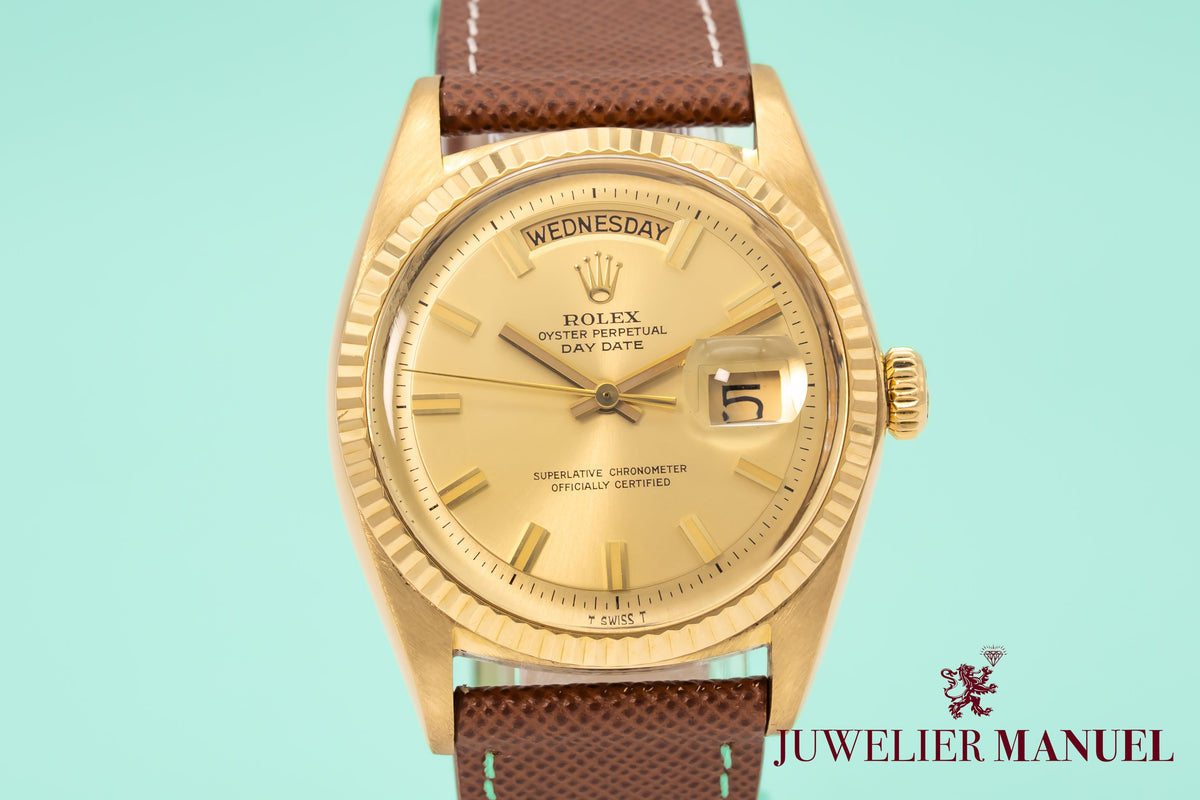 Rolex Day-Date 36 1803 Rare Wide Boy Gelbgold 750 Automatik 36mm