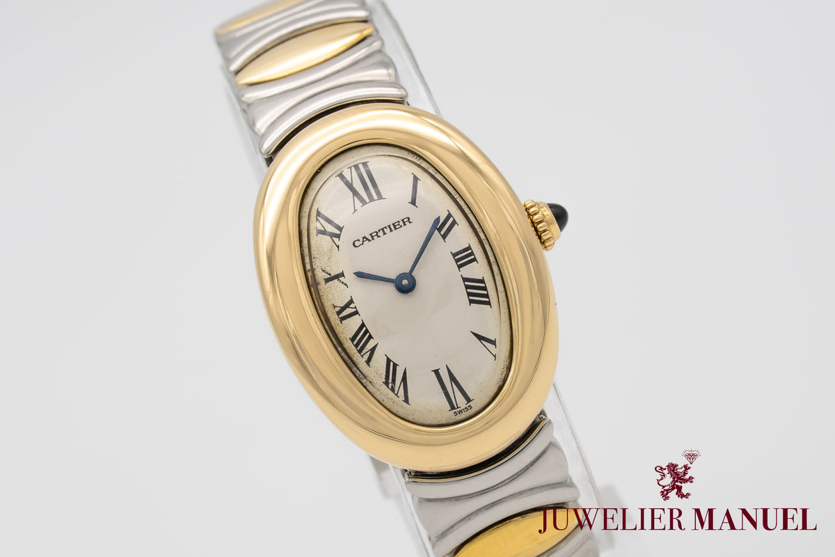 Cartier Baignoire 8057910 Lady Stahl Gelbgold 750