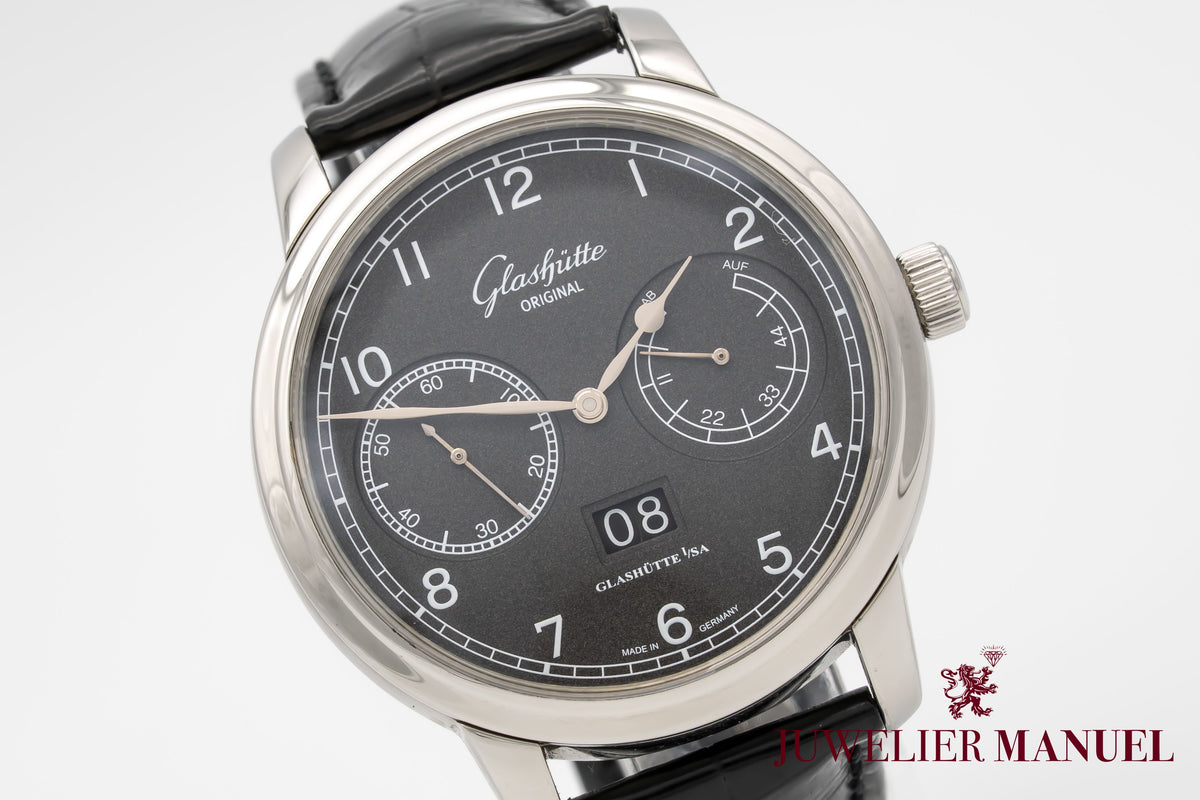 Glashütte Original Senator Observer Stainless Steel Automatic Grey Dial 44mm