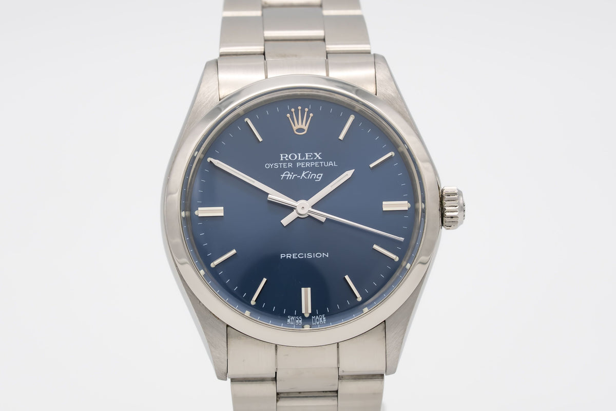 Rolex Air King 5500 Rare Blue Dial Stainless Steel Automatic 34mm