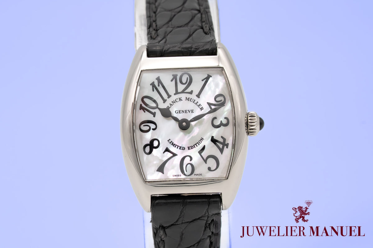 Franck Muller Tonocarbex 2252 QZ Lady MOP Dial Stainless Steel Papers
