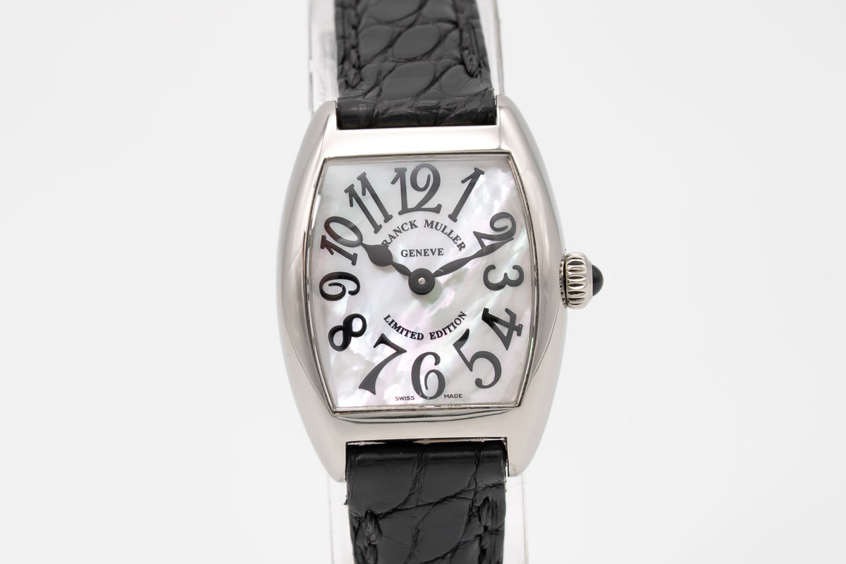 Franck Muller Tonocarbex 2252 QZ Lady MOP Dial Stainless Steel Papers
