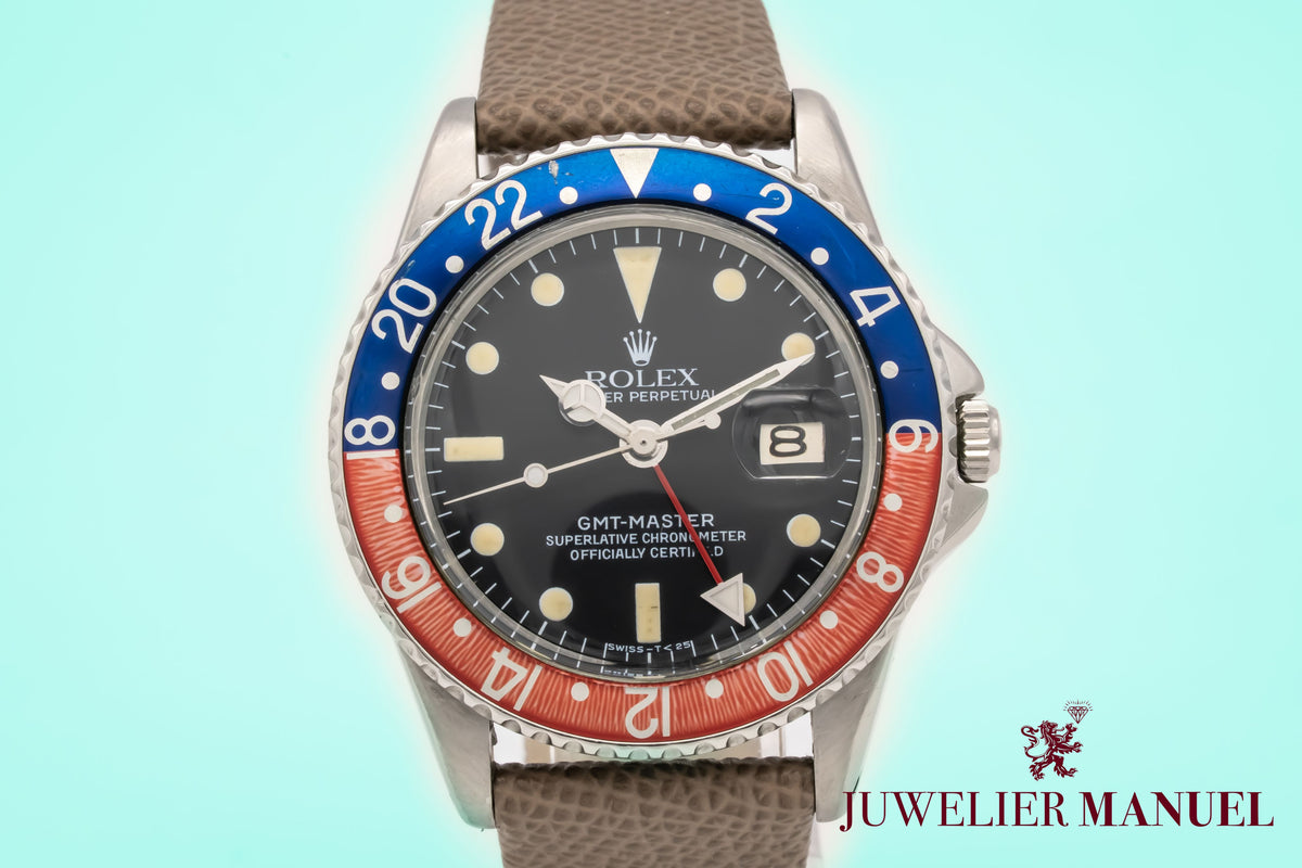 Rolex GMT-Master 1675 PCG Cornino Pepsi Stahl Automatik 40mm