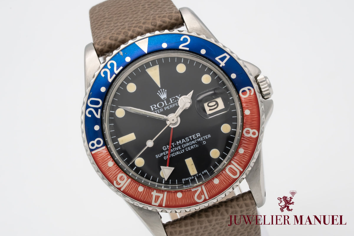 Rolex GMT-Master 1675 PCG Cornino Pepsi Stahl Automatik 40mm