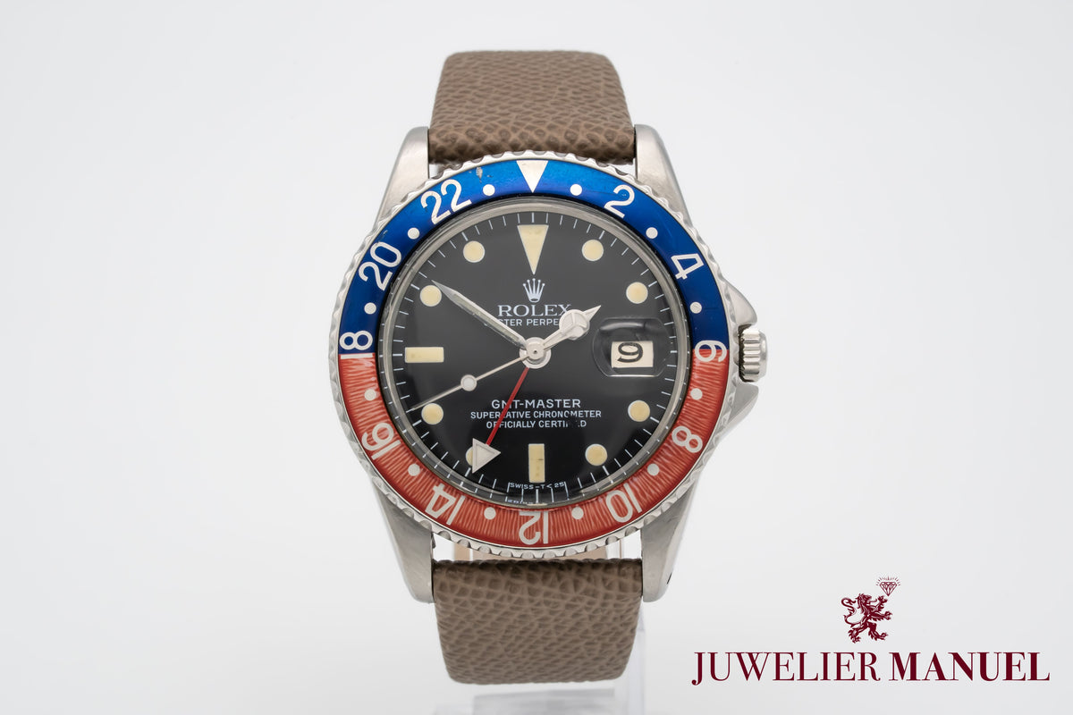 Rolex GMT-Master 1675 PCG Cornino Pepsi Stahl Automatik 40mm
