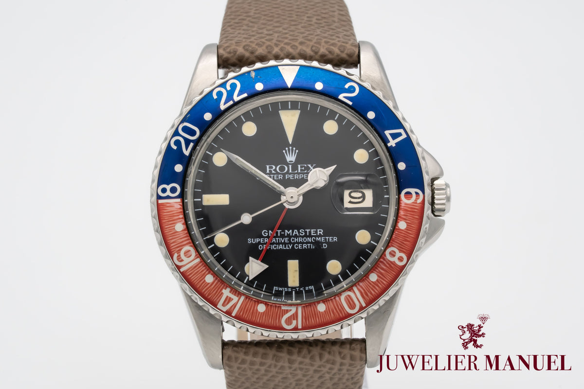 Rolex GMT-Master 1675 PCG Cornino Pepsi Stahl Automatik 40mm