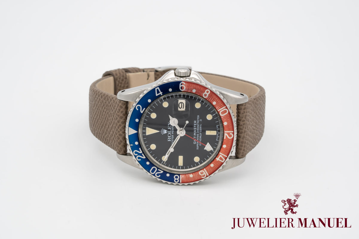Rolex GMT-Master 1675 PCG Cornino Pepsi Stahl Automatik 40mm