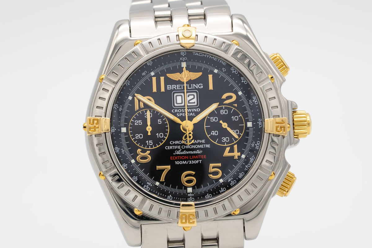 Breitling Crosswind Special B44356 Limited Edition Stahl Gelbgold Automatik 44mm Papers