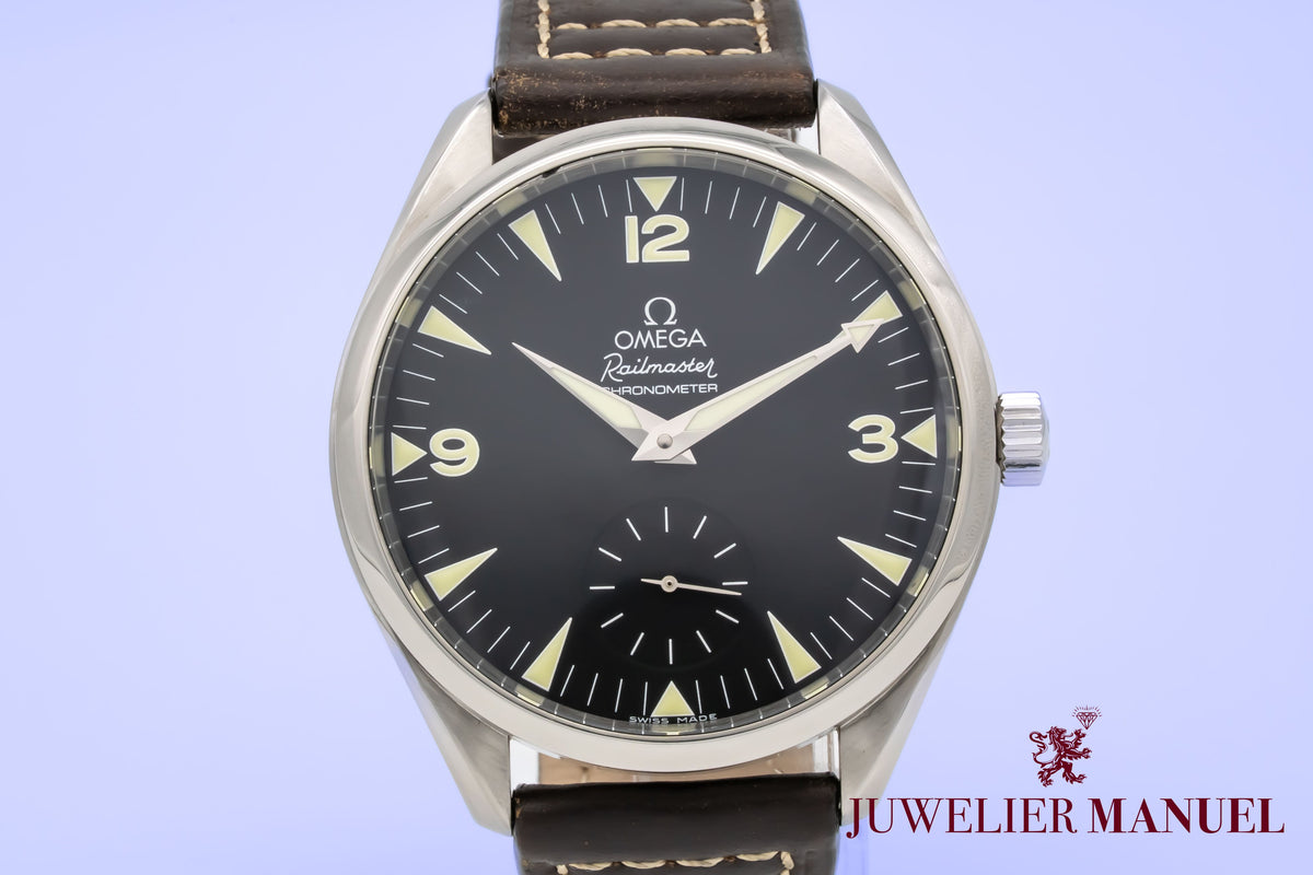 Omega Seamaster Railmaster XXL Stainless Steel Manual Winding 49mm Papers
