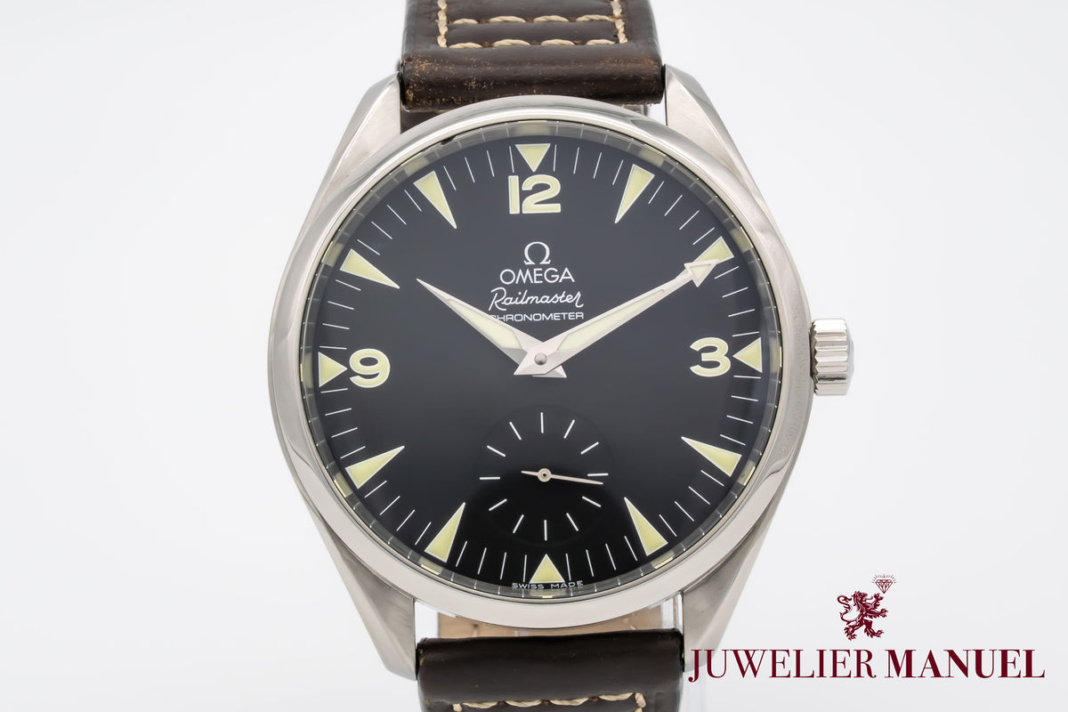 Omega Seamaster Railmaster XXL Stainless Steel Manual Winding 49mm Papers