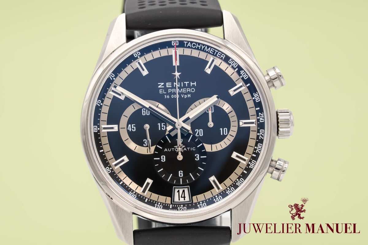 Zenith El Primero 36'000 VpH Stainless Steel Automatic 42mm Papers
