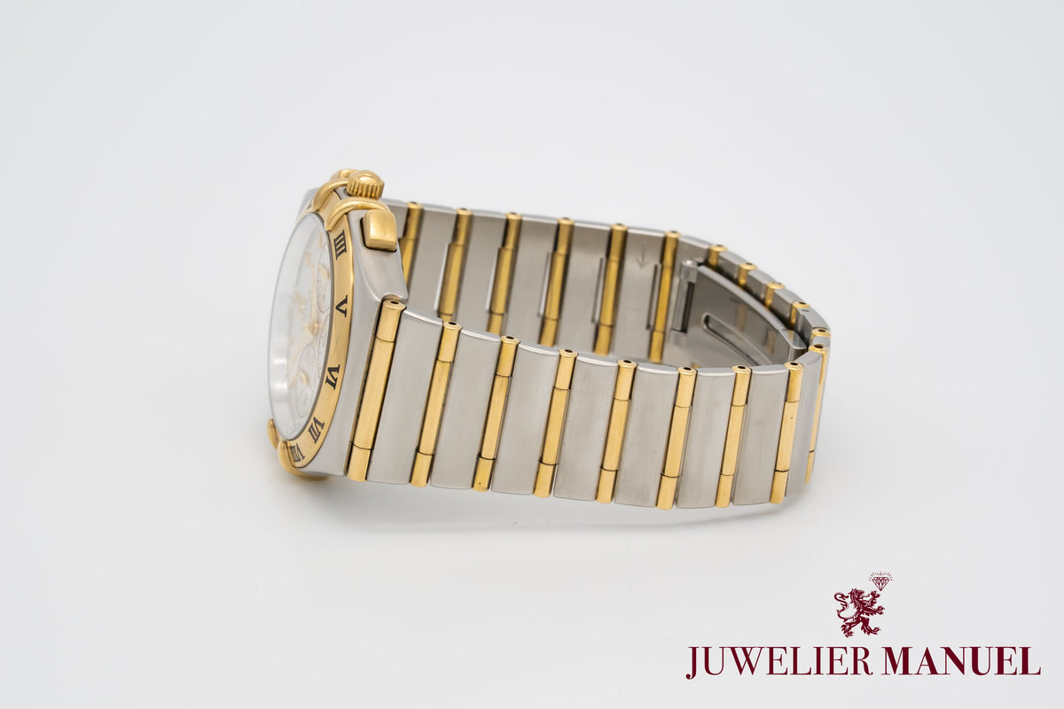 Omega Constellation Double Eagle Chronograph Stahl Gelbgold 750