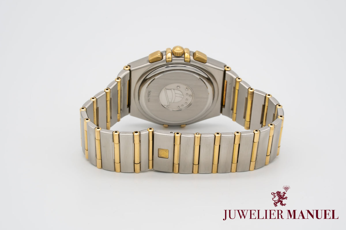 Omega Constellation Double Eagle Chronograph Stahl Gelbgold 750