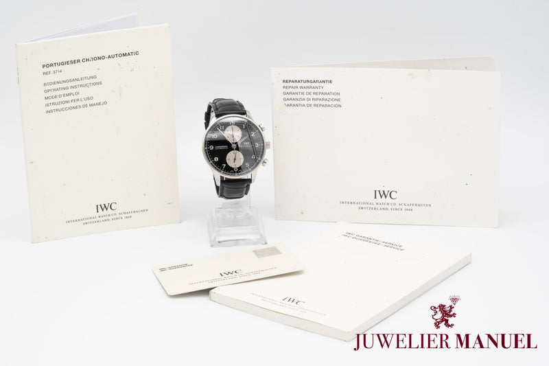 IWC Portugieser Chronograph IW3714 Stahl Automatik 41mm Papers