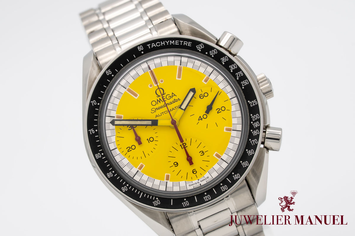 Omega Speedmaster Reduced Rare Unpolished Schumacher Edition Stahl Automatik 39mm